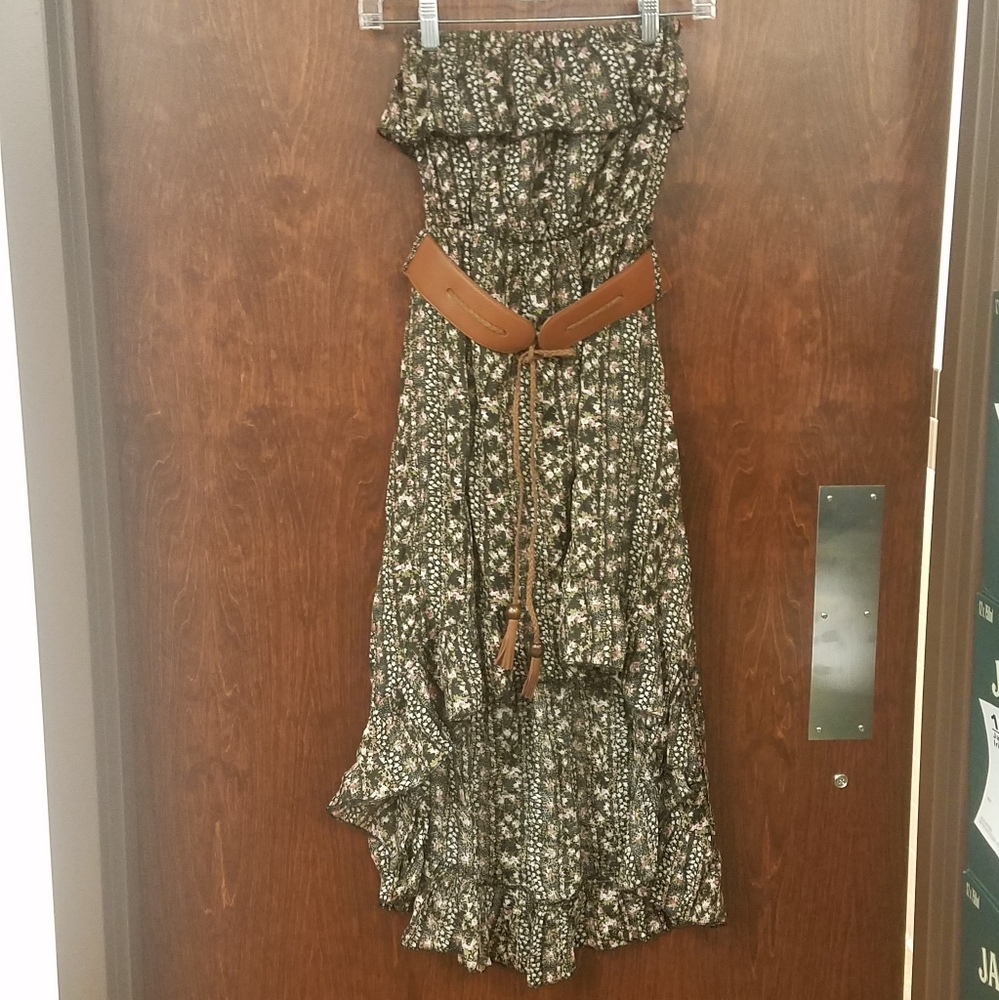 Strapless High to Low Dress